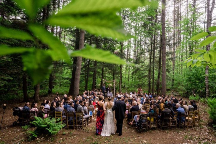 Wedding ceremony in the forest
