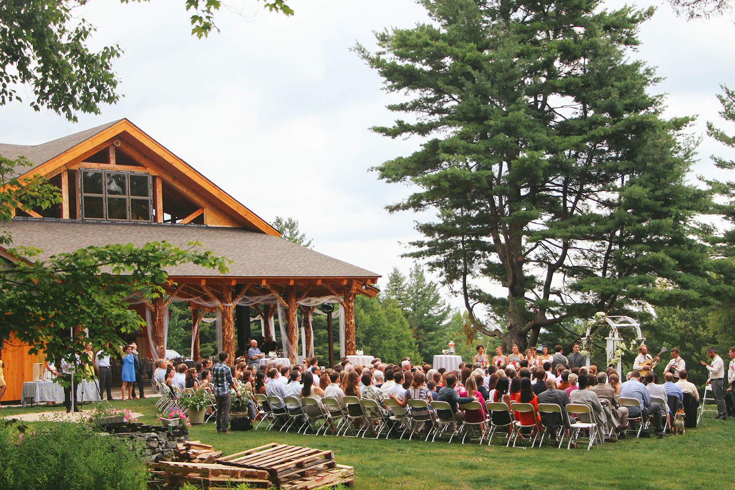 Outdoor wedding ceremony