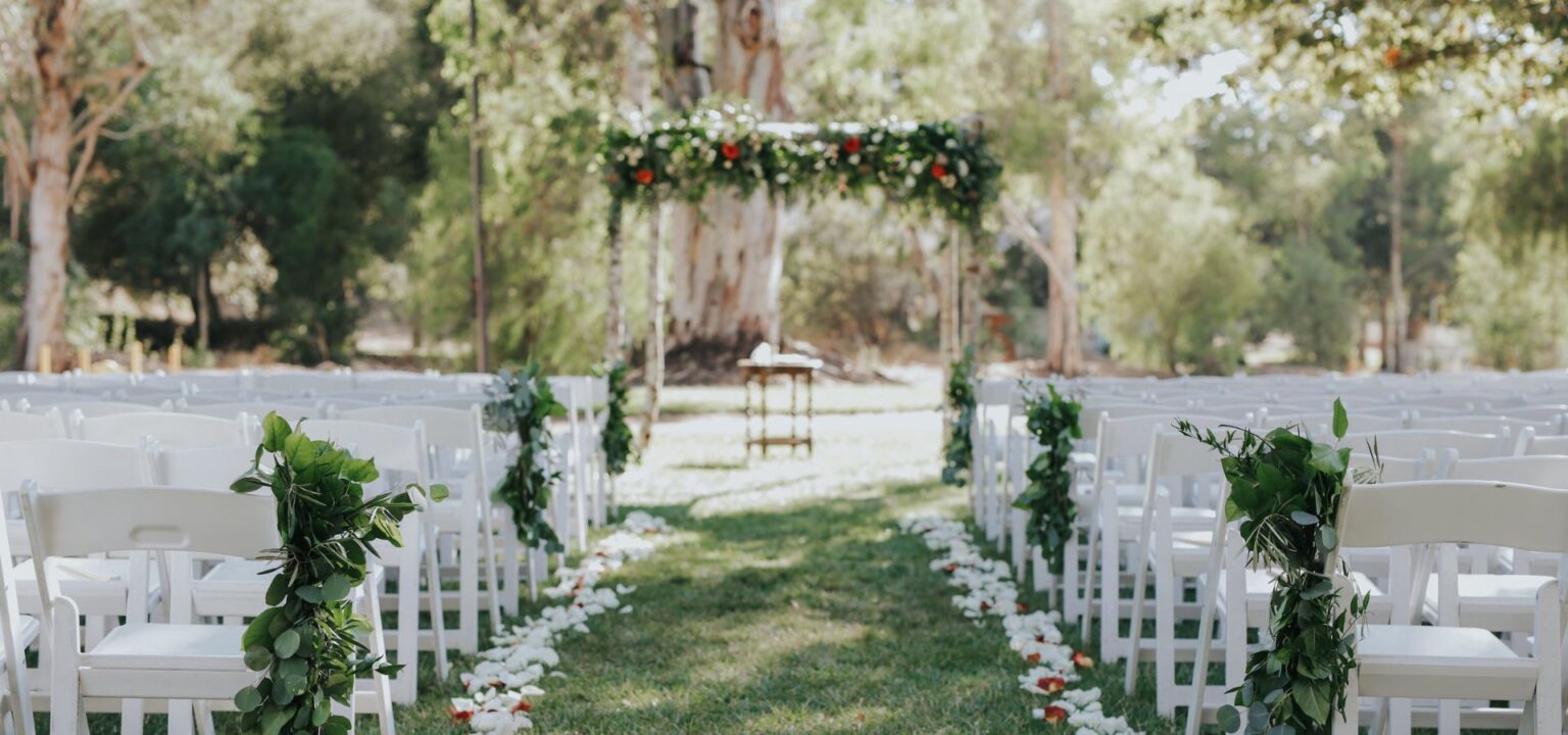 Outdoor ceremony site at Camp Alonim