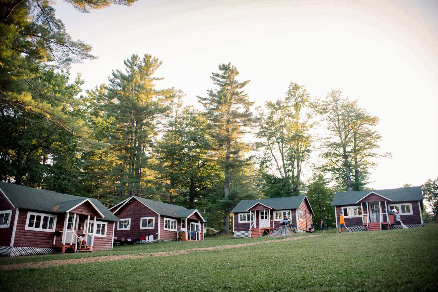 Summer camp cabins at Camp Cobbossee