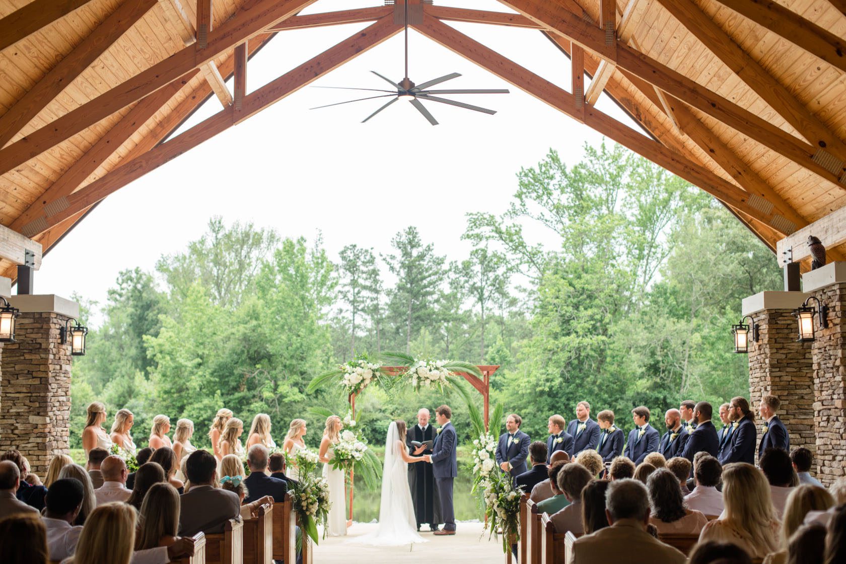 Ceremony in open-air chapel