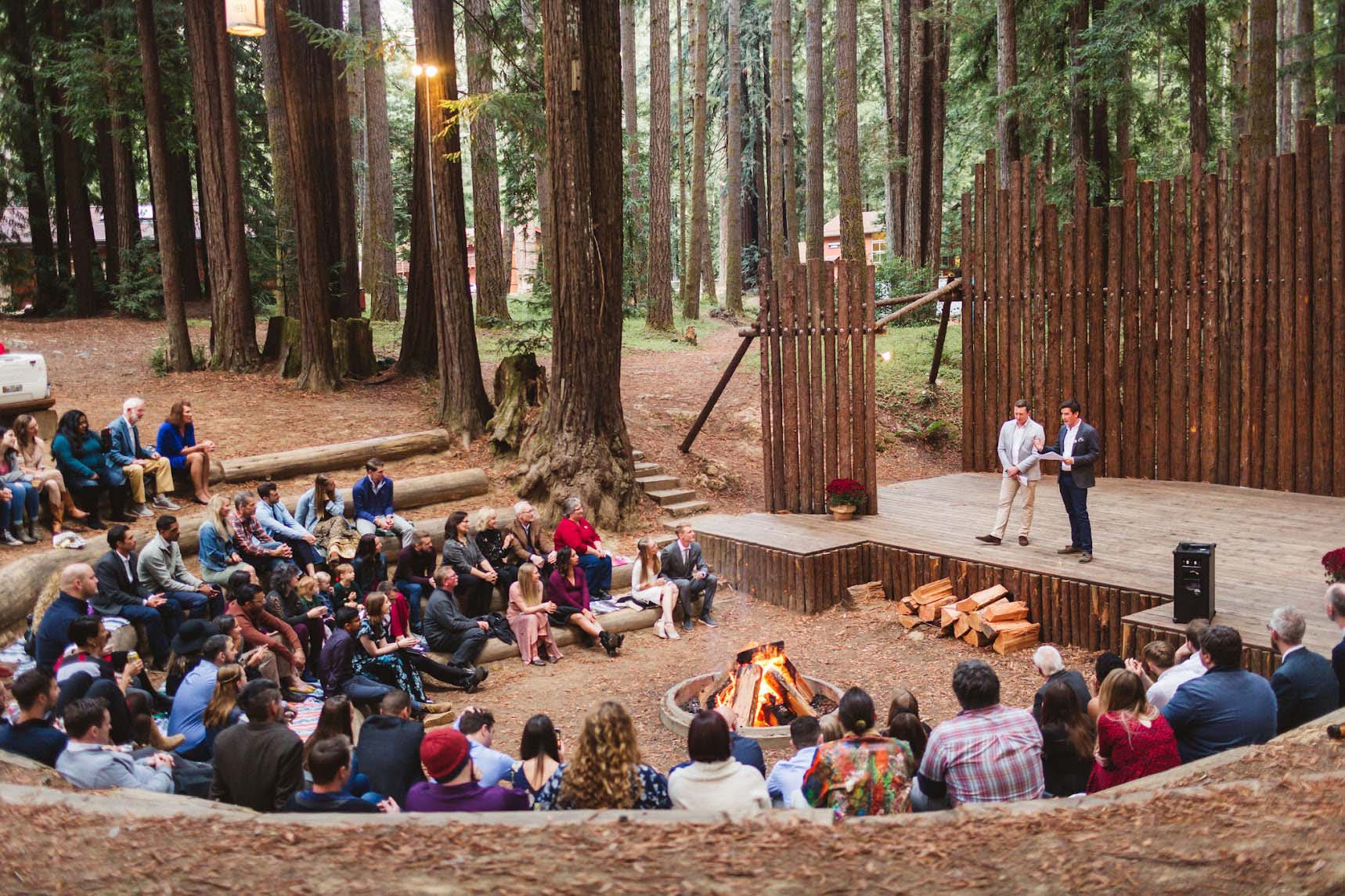 Outdoor ceremony among beautiful redwoods