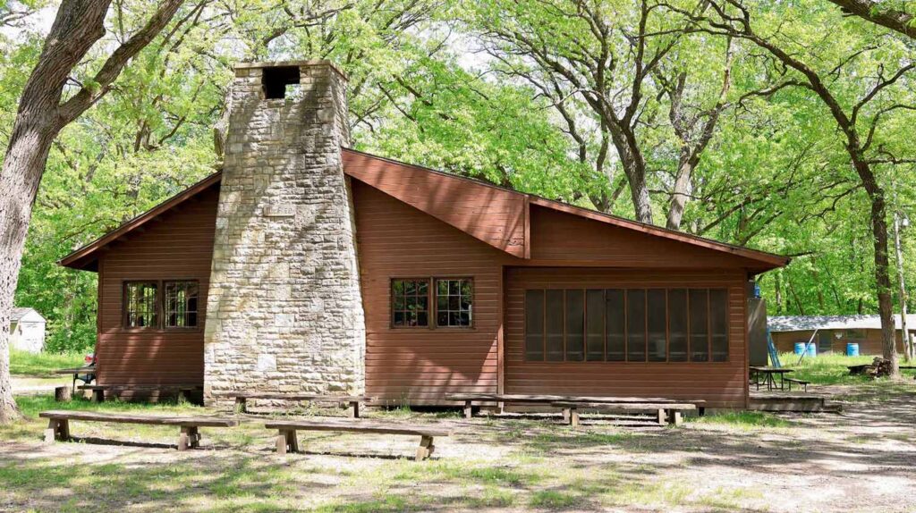Exterior of beautiful rustic dinning hall