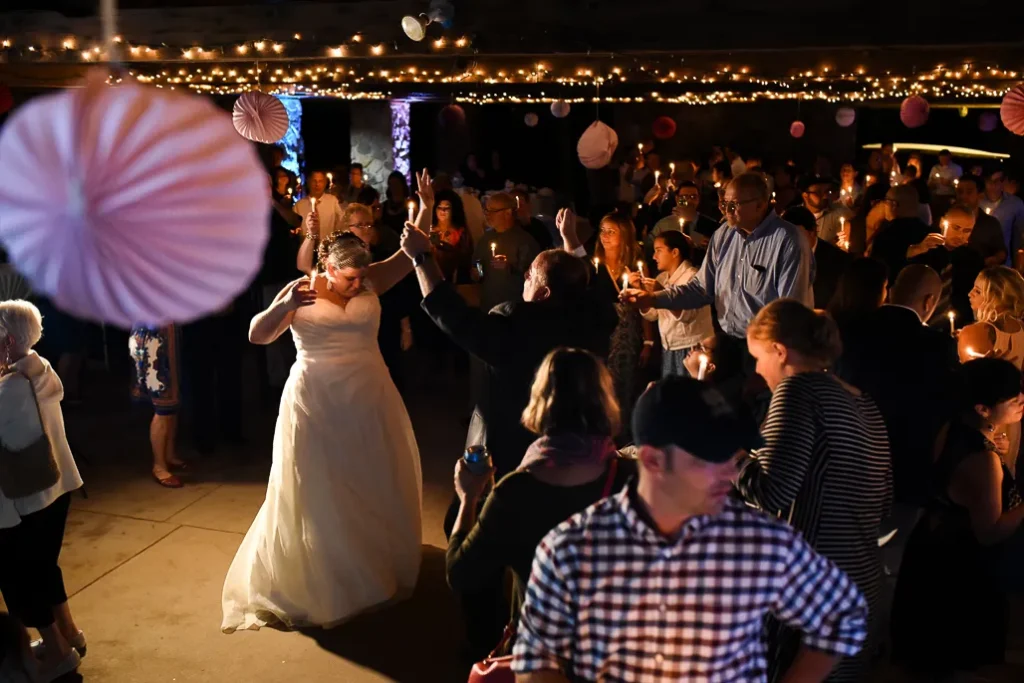 Wedding reception dancing