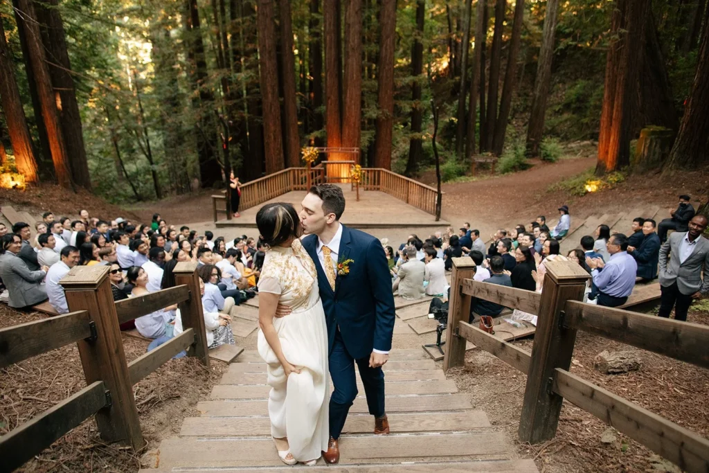 Beautiful ceremony at redwood amphitheatre