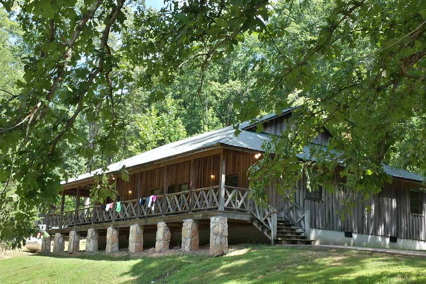 Rustic lodge at NaCome Camp