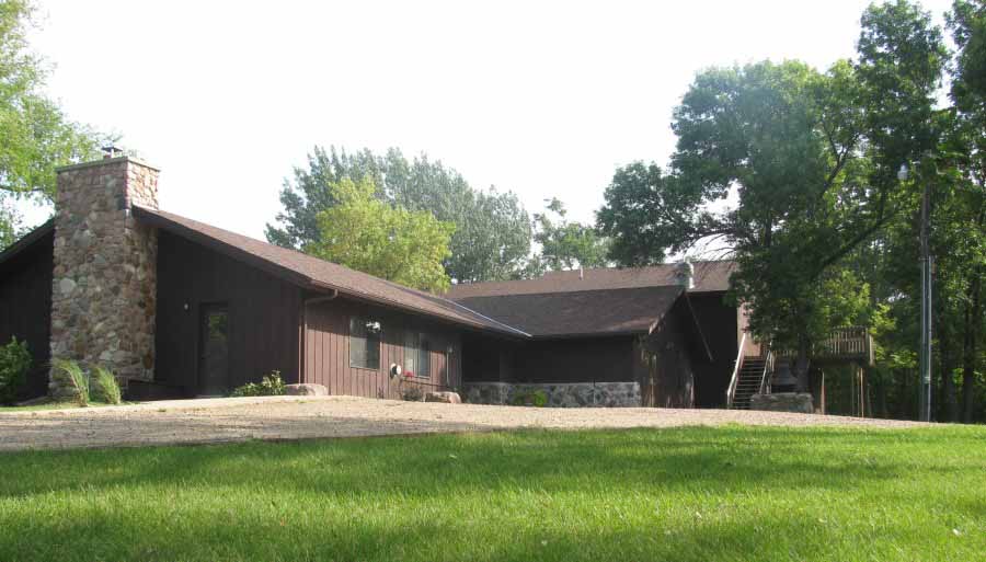 Exterior of lodge at Swan Lake Camp