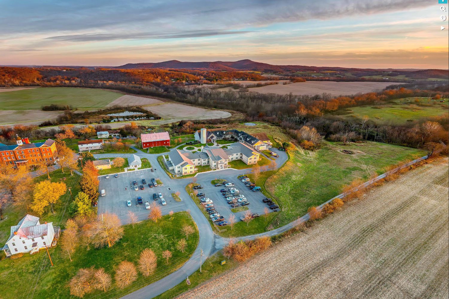Aerial view of the Claggett Center