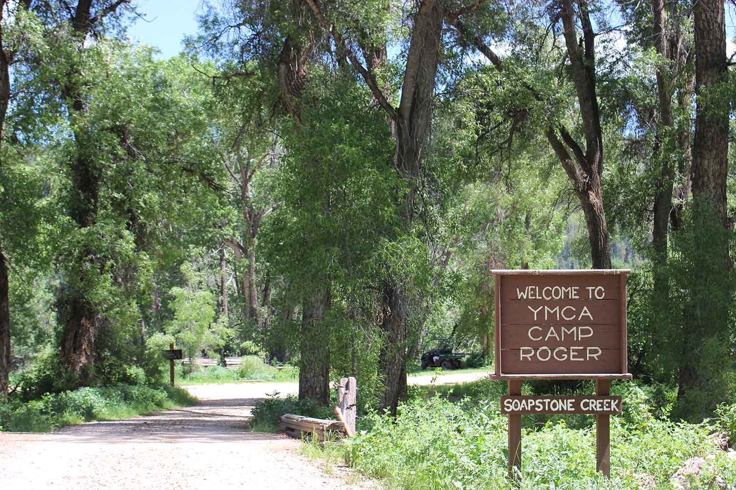 Entrance sign of Camp Roger