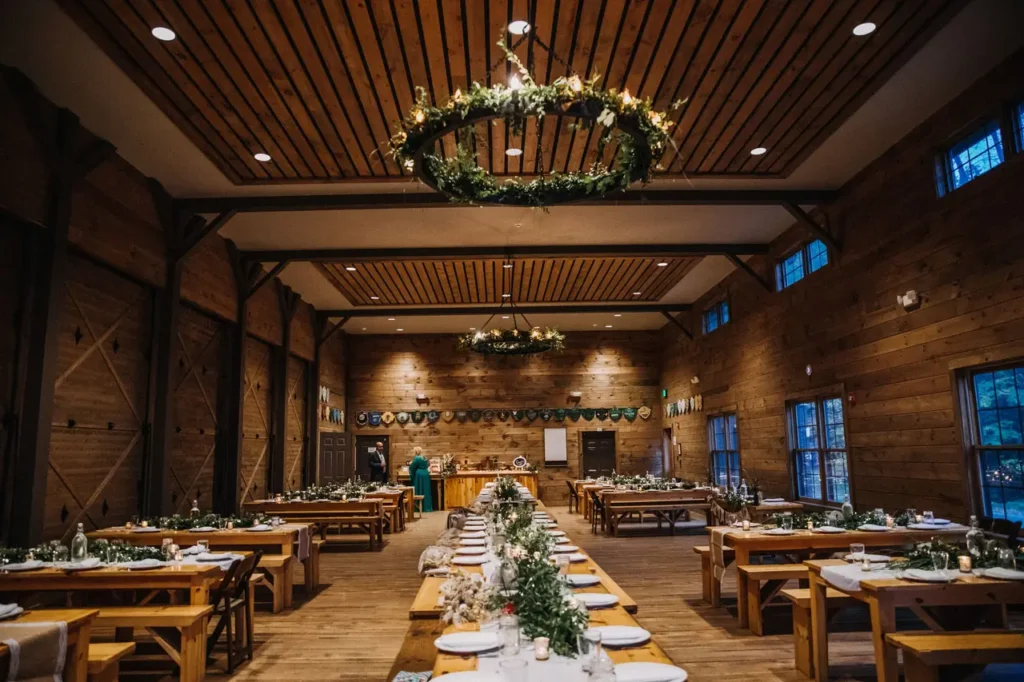 Gorgeous modern wooden dinning hall