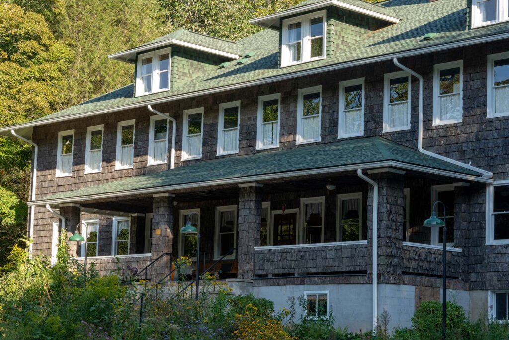 Exterior of rustic school house