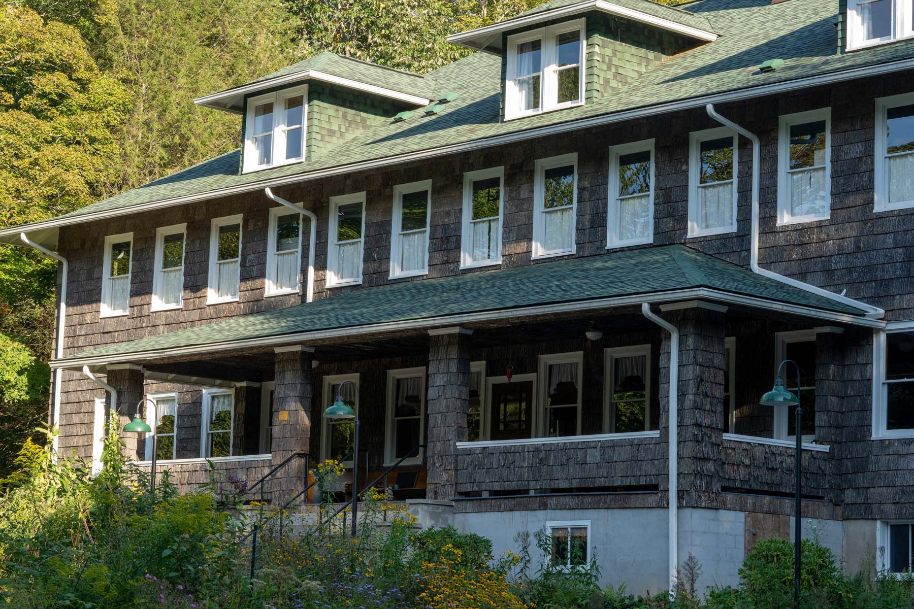 Exterior of rustic school house